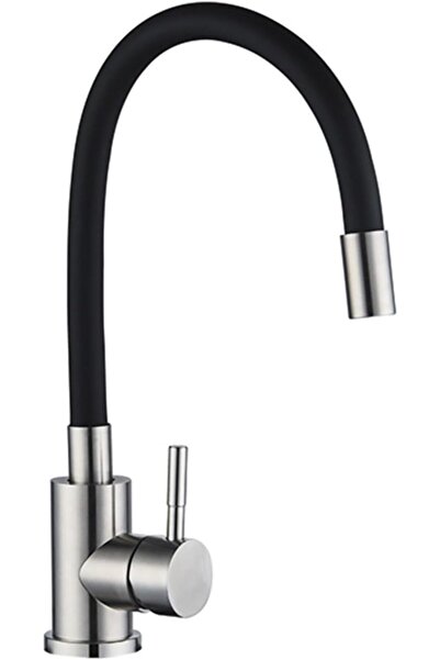 MILLEN صنبور مطبخ بمقبض واحد، يدور بزاوية 360 درجة، مصنوع من الفولاذ المقاوم للصدأ المصقول - MM03SILBR، ضمان لمدة عام واحد