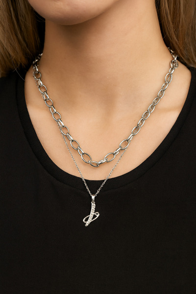 G Sport POLO Vav and Elif Detailed Zircon Necklace