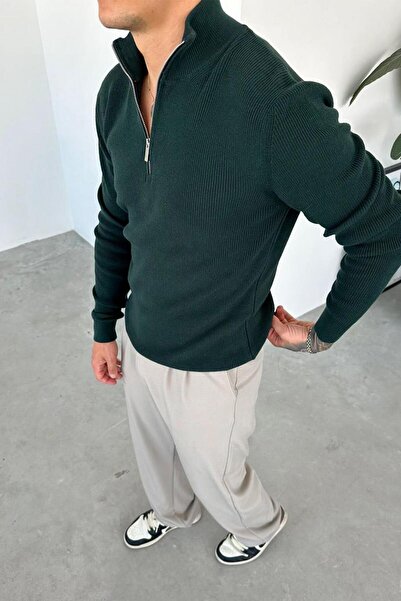 HAFKAGİYİM Petrol Basic Футболка з напівзастібкою та розслабленим кроєм