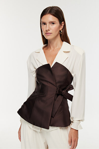 ASH.DESIGN Donna Kahverengi Korse