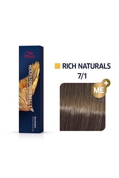 Wella Professionals Koleston Perfect Me+, Vopsea de păr permanentă, 7/1 Blond...