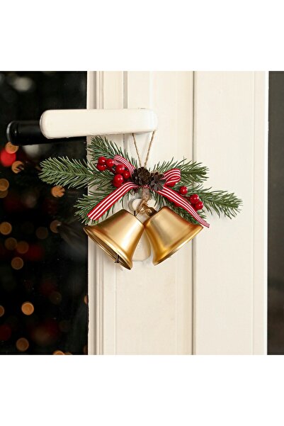 Flippy Christmas Tree Decoration Model 2 - Gold Bells with Pine Sprig (Indoor)