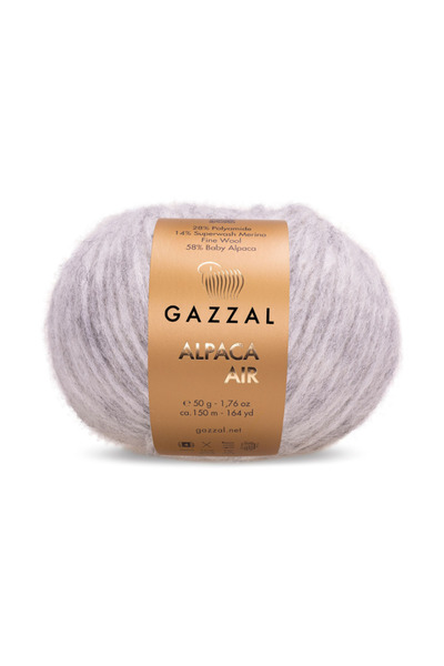 Gazzal Alpaca Air – 58% Baby Alpaca, 14% Merino, 28% Πολυαμίδιο, 50 γραμμάρια / 150 μέτρα πλεκτό νήμα-78