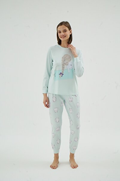 Sevim 17091 SET PIJAMĂ IMPRIMATĂ PENTRU FEMEI