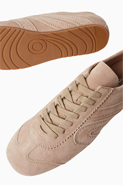Jeffrey Campbell Aleta Bej Süet, Retro Runner Stil Kadın Günlük Sneaker