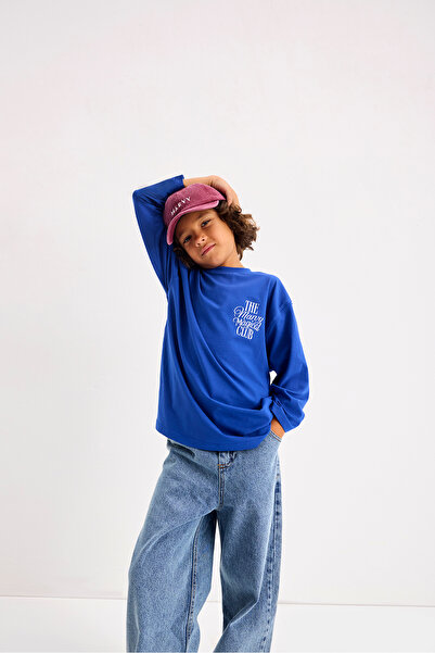 Marvy The Magical Club Saks Blue Printed Long Sleeve Tshirt