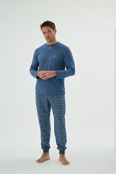 Svm 9636 ERKEK NAKIŞLI PİJAMA TAKIM