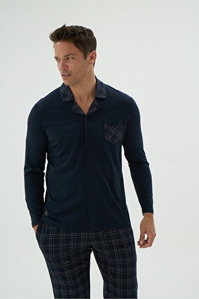 Svm 9622 ЧОЛОВІЧИЙ ПІЖАМНИЙ КОМПЛЕКТ З ПРИНТОМ І ГУДЗИКАМИ