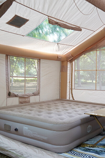 Onetick 4 Mevsim Şişme Kamp Çadırı Yüksek ve Cam Tavanlı (6-8 Kişilik) 300x250x220cm