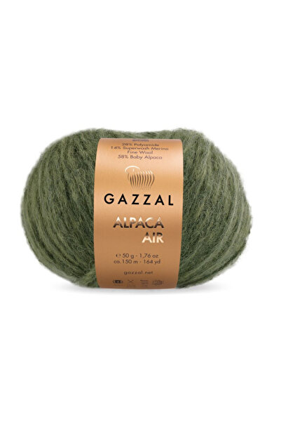 Gazzal Alpaca Air El Örgü İpi 50 gr 150 mt Hafif Yumuşak Alpaka Merinos Yün Karışımlı 101