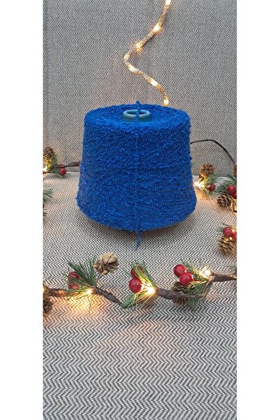 cashmere&wool Örgü ipi 3nm buklet örgü ipi 1kg bobin saks mavisi