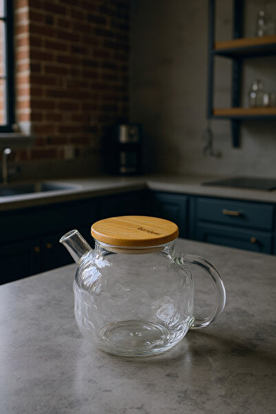 Bambum Juliet Bambu Kapaklı Cam Demlik 1000ml