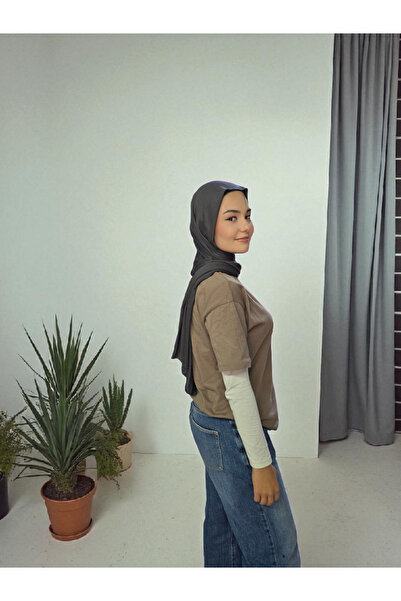 Nöşre Design Combed Cotton Shawl Smoked Gray (Dark Gray)