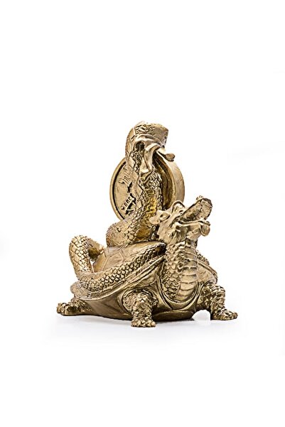 Feng Shui Testoasa Dragon cu Sarpe si Moneda