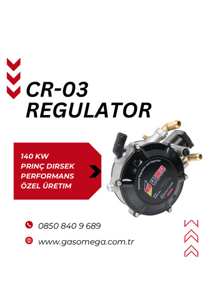 GASOMEGA KRAFTSOFF SYSTEME 140 kW Karbüratörlü Regülatör -PRİNÇ Dirsek