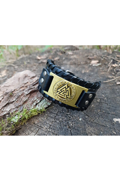 Z&T ACCESORIES VİKİNG SİYAH GENİŞ AYARLANABİLİR BİLEKLİK