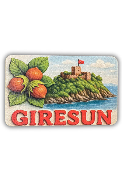 Woobizo Giresun ahşap tasarım buzdolabı magneti - Hediyelik Magnet