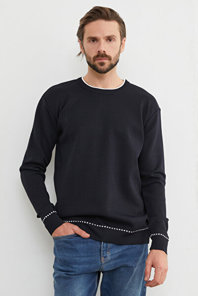 Fulla Moda Базовий смугастий светр з велосипедним коміром