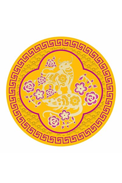 Feng Shui Abtibild sticker cu prietenii secreti - Bivol si Sobolan 2025 - mare