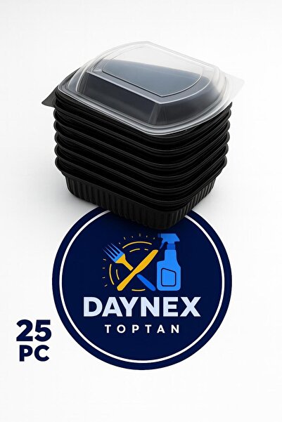 DAYNEX TOPTAN MİKRODALGA KABI 1 BÖLMELİ SİYAH YEMEK KABI