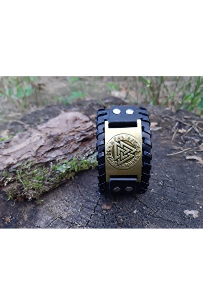 Z&T ACCESORIES VİKİNG SİYAH GENİŞ AYARLANABİLİR BİLEKLİK