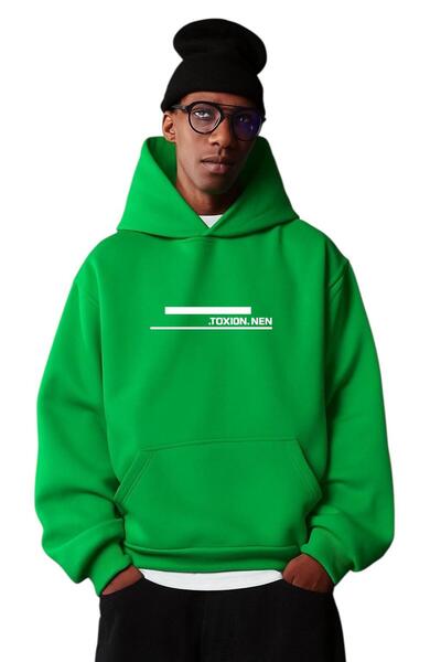 E-ROMA Hanorac unisex cu glugă, cu 3 fire, din bumbac pieptănat, cu imprimeu ...