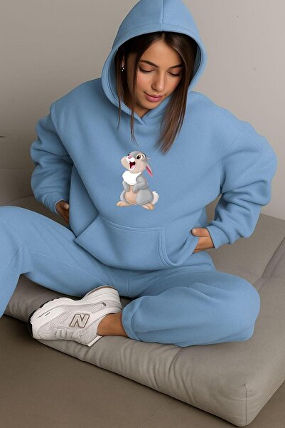 DM DOLCE MORE سترة بغطاء للرأس للجنسين مصنوعة من القطن الممشط بثلاث خيوط مع ط...