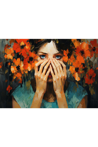 VIODESIGN Fototapet 3D, autoadeziv, Fata Tacuta, multicolor,80x120 cm 3D139