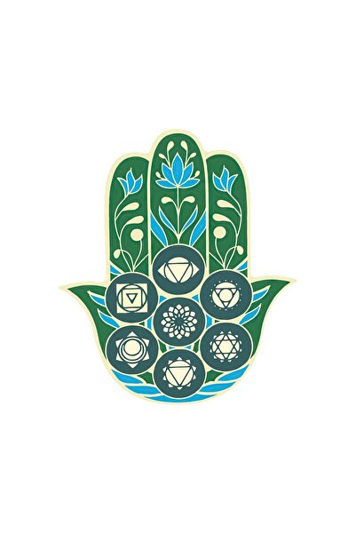 Feng Shui Abtibild sticker pentru forta vitala cu Mana lui Hamsa 2025 - mic