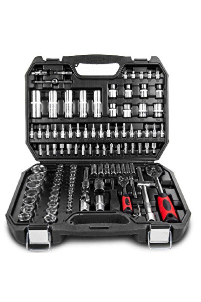 SPEEDSTORE 108-piece Chrome Vanadium tool kit with wrenches and screwdrivers