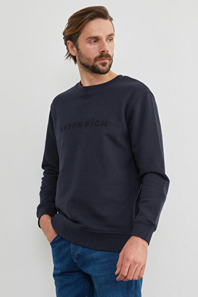 Fulla Moda Світшот з вишивкою Greenwich з велосипедним коміром