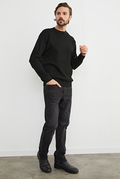 Fulla Moda Basic Bisiklet Yaka Triko Kazak