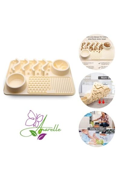 Manolex Silicone Slow Feeding Mat Non-Toxic, Non-Slip