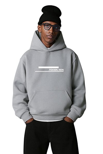 BENROMA Hanorac unisex cu glugă, cu 3 fire, din bumbac pieptănat, cu imprimeu...