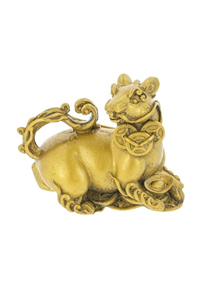 Feng Shui Sobolan auriu cu pepita, pe monede norocoase