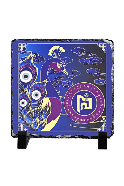 Feng Shui Placheta (placa) pentru protectia averii cu paun 2025