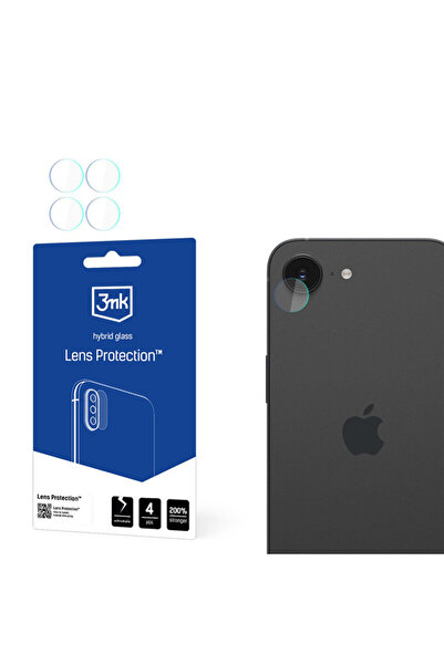 3MK [Pachet 4x] Folie iPhone 16e Lens Protection, transparent