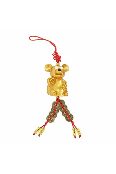 Feng Shui Amuleta cu Sobolan auriu cu Monede chinezesti
