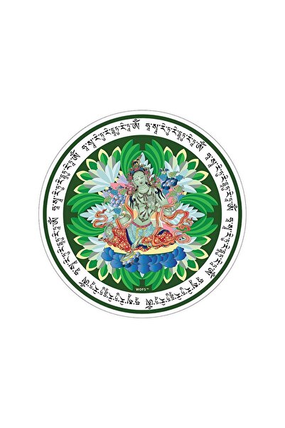 Feng Shui Abtibild sticker cu Tara Verde - mic