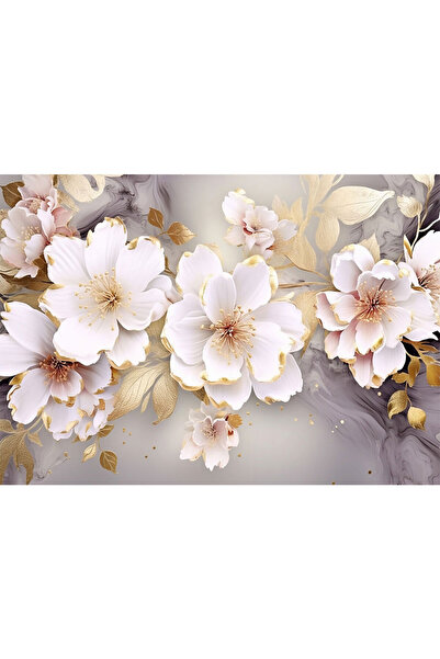 VIODESIGN Fototapet 3D, autoadeziv, Flori Albe, multicolor,80x120 cm 3D112