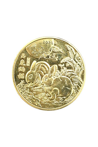 Feng Shui Talisman auriu cu zodia iepurelui