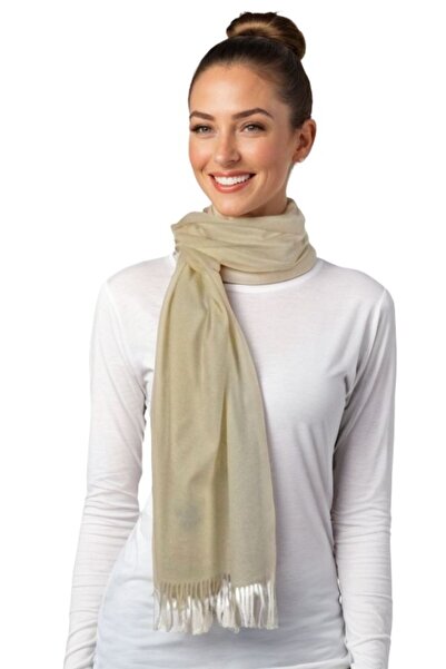 DACSHOP Ladies' scarf uni 24, 180x70cm, cream