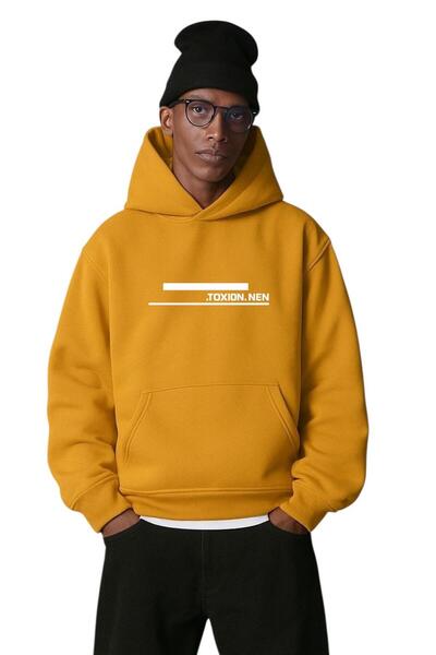 DM DOLCE MORE Hanorac unisex cu glugă cu imprimeu .TOXION.NEN