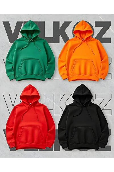 Velkoz 4-компонентни зимни суичъри с качулка (червени, зелени, оранжеви, черни)