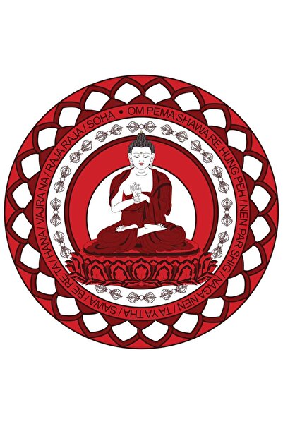 Feng Shui Abtibild sticker cu Buddha Vairocana - mare