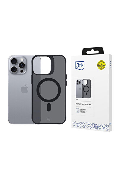 3MK Husa iPhone 16 Pro Max premium Smoke MagCase, neagră