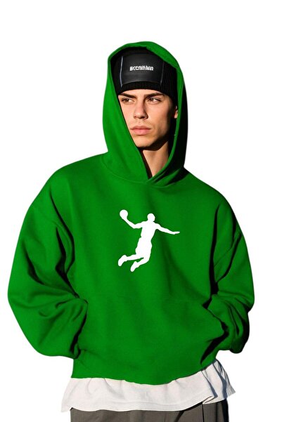 E-ROMA Hanorac unisex cu glugă, imprimat cu 3 fire de bumbac pieptănat, care ...