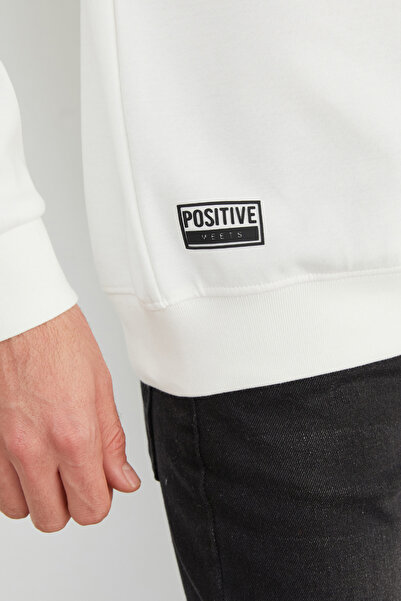 Fulla Moda Світшот з принтом «You`re Stronger» та велосипедним коміром