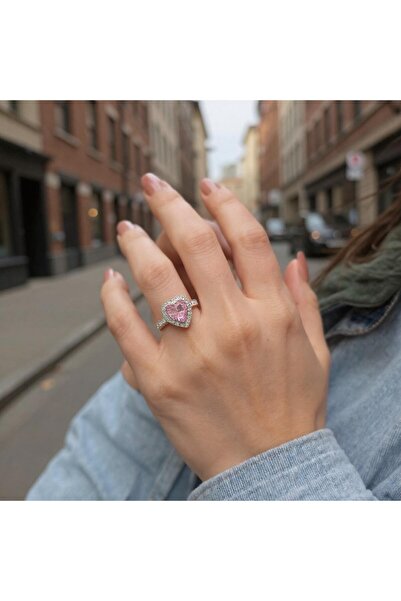 toptanhanem خاتم فولاذي بتصميم قلب قابل للتعديل |   لون فضي غير قابل للبهتان ...