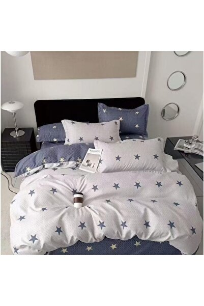 Casa de Vis Double Bedding Set, 6 Pieces, Satin Cotton, 220 x 230 cm, Multicolor,